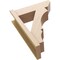 Ekena Millwork 8-in W x 24-in D x 32-in H Balboa Slat Rough Cedar Woodgrain TimberThane Outlooker, Primed Tan OUTUR080X24X32BOA24RCPR - alternate 6